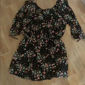 A floral long sleeve romper! Great for picture day